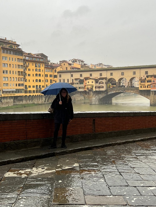 Marcia Italy in the rain